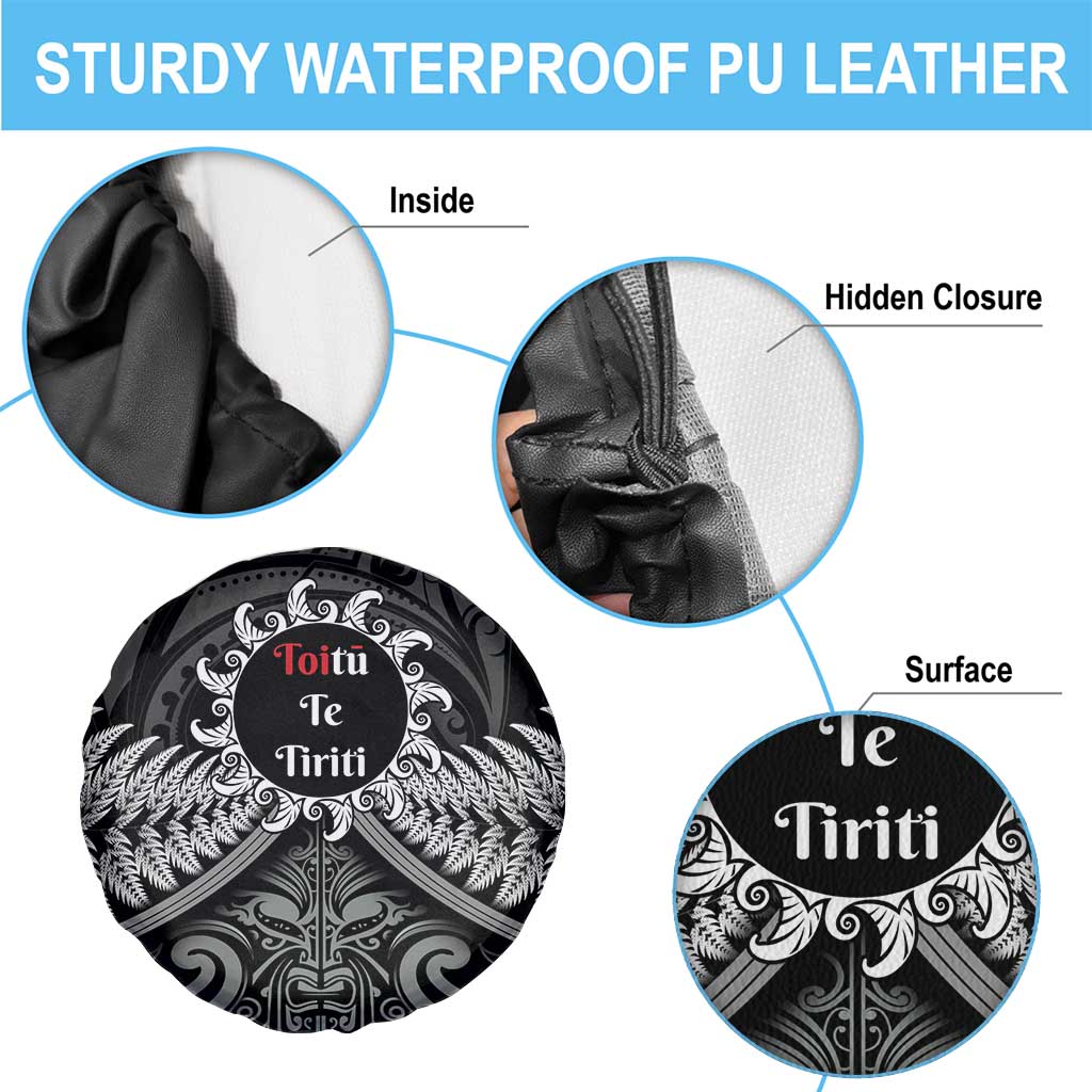 Toitu Te Tiriti Aotearoa Silver Fern Spare Tire Cover New Zealand Maori Pattern LT01 - Polynesian Pride