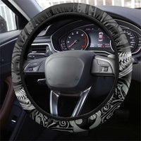 Toitu Te Tiriti Aotearoa Silver Fern Steering Wheel Cover New Zealand Maori Pattern LT01 - Polynesian Pride