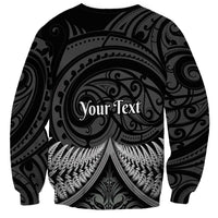 Personalised Toitu Te Tiriti Aotearoa Silver Fern Sweatshirt New Zealand Maori Pattern