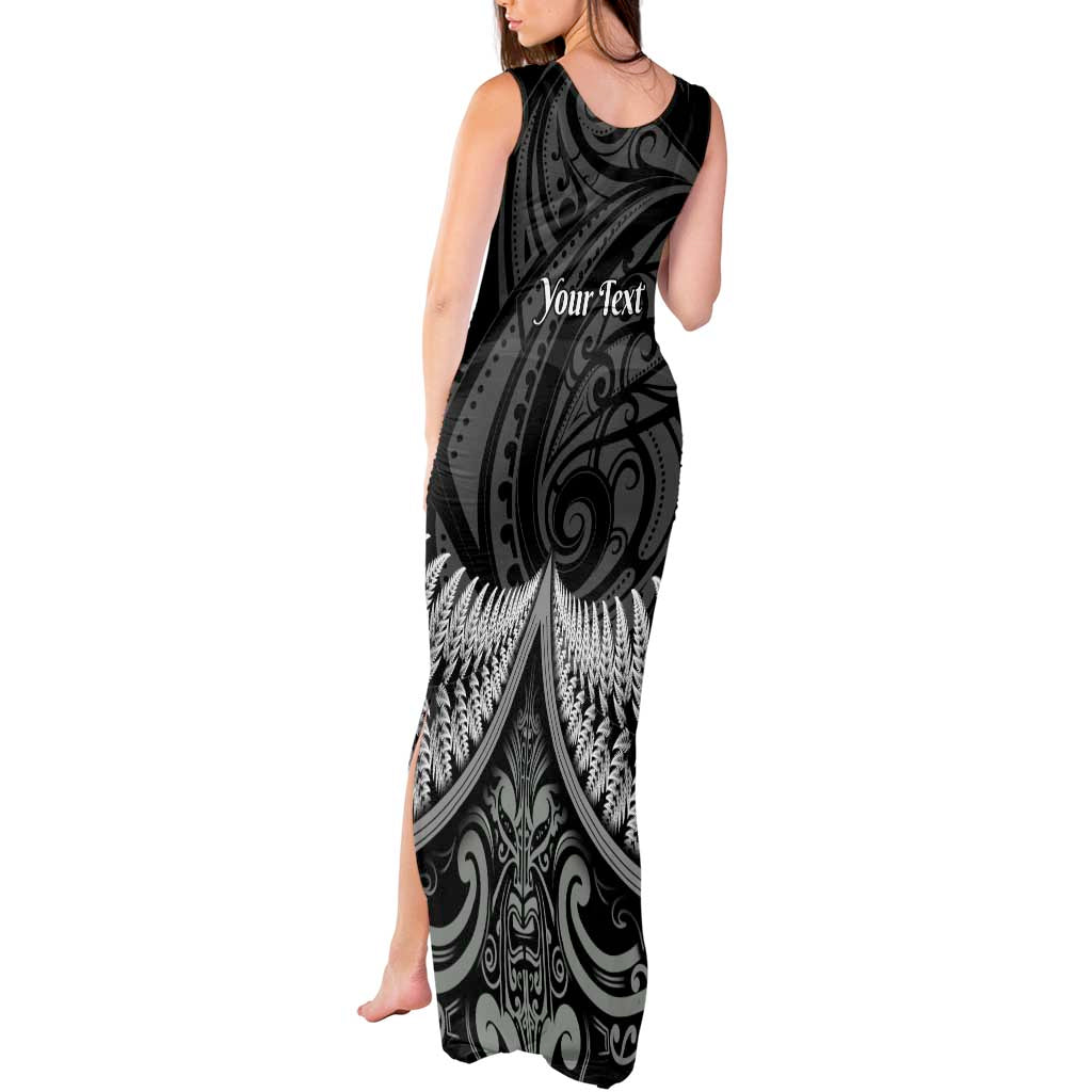Personalised Toitu Te Tiriti Aotearoa Silver Fern Tank Maxi Dress New Zealand Maori Pattern LT01 - Polynesian Pride