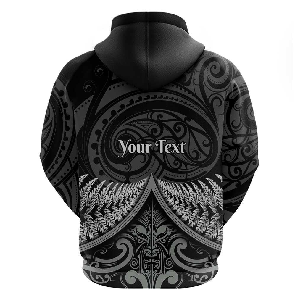 Personalised Toitu Te Tiriti Aotearoa Silver Fern Zip Hoodie New Zealand Maori Pattern LT01 - Polynesian Pride