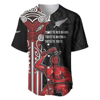 Toitu Te Reo Maori Toitu Te Whenua Toitu Te Tiriti Baseball Jersey Maori Warrior New Zealand LT01 Black - Polynesian Pride