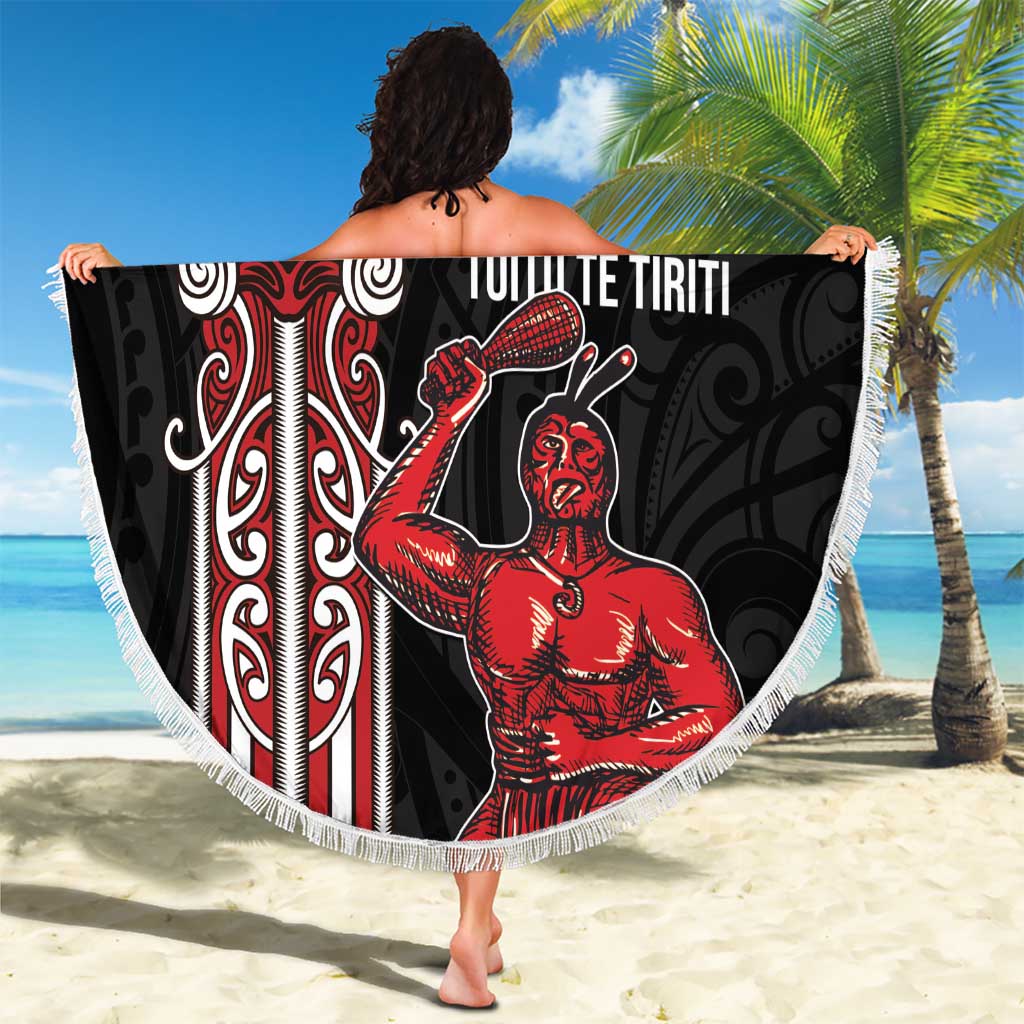 Toitu Te Reo Maori Toitu Te Whenua Toitu Te Tiriti Beach Blanket Maori Warrior New Zealand LT01 - Polynesian Pride