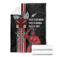 Toitu Te Reo Maori Toitu Te Whenua Toitu Te Tiriti Blanket Maori Warrior New Zealand LT01 - Polynesian Pride