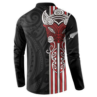 Toitu Te Reo Maori Toitu Te Whenua Toitu Te Tiriti Button Sweatshirt Maori Warrior New Zealand LT01 - Polynesian Pride