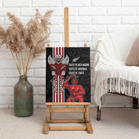 Toitu Te Reo Maori Toitu Te Whenua Toitu Te Tiriti Canvas Wall Art Maori Warrior New Zealand LT01 - Polynesian Pride