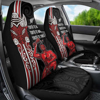 Toitu Te Reo Maori Toitu Te Whenua Toitu Te Tiriti Car Seat Cover Maori Warrior New Zealand LT01 - Polynesian Pride