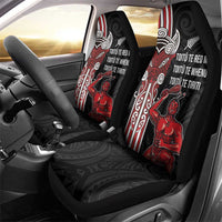 Toitu Te Reo Maori Toitu Te Whenua Toitu Te Tiriti Car Seat Cover Maori Warrior New Zealand LT01 - Polynesian Pride