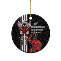 Toitu Te Reo Maori Toitu Te Whenua Toitu Te Tiriti Ceramic Ornament Maori Warrior LT01 - Polynesian Pride