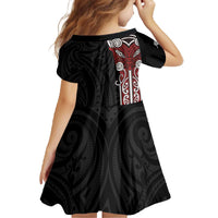 Toitu Te Reo Maori Toitu Te Whenua Toitu Te Tiriti Family Matching Off The Shoulder Long Sleeve Dress and Hawaiian Shirt Maori Warrior New Zealand LT01 - Polynesian Pride