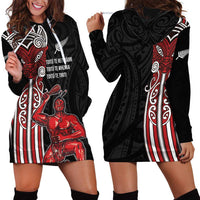 Toitu Te Reo Maori Toitu Te Whenua Toitu Te Tiriti Hoodie Dress Maori Warrior New Zealand LT01 - Polynesian Pride