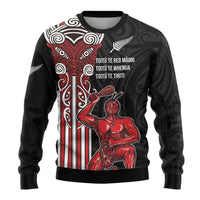 Toitu Te Reo Maori Toitu Te Whenua Toitu Te Tiriti Ugly Christmas Sweater Maori Warrior LT01 - Polynesian Pride