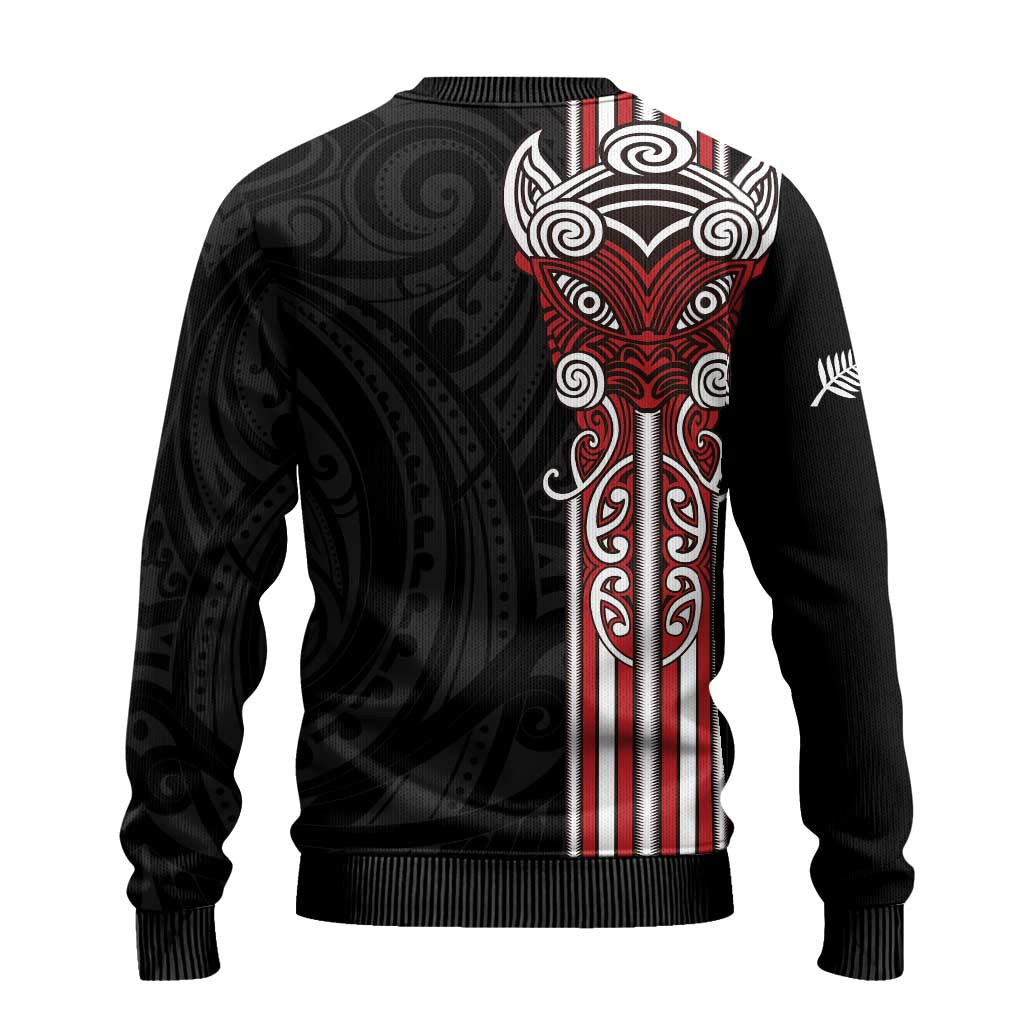 Toitu Te Reo Maori Toitu Te Whenua Toitu Te Tiriti Ugly Christmas Sweater Maori Warrior LT01 - Polynesian Pride