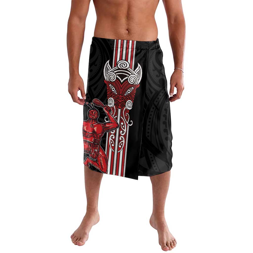 Toitu Te Reo Maori Toitu Te Whenua Toitu Te Tiriti Lavalava Maori Warrior New Zealand LT01 Black - Polynesian Pride