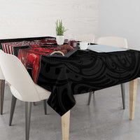 Toitu Te Reo Maori Toitu Te Whenua Toitu Te Tiriti Tablecloth Maori Warrior New Zealand LT01 - Polynesian Pride