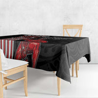 Toitu Te Reo Maori Toitu Te Whenua Toitu Te Tiriti Tablecloth Maori Warrior New Zealand LT01 - Polynesian Pride