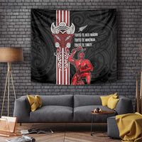 Toitu Te Reo Maori Toitu Te Whenua Toitu Te Tiriti Tapestry Maori Warrior New Zealand LT01 Black - Polynesian Pride