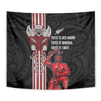 Toitu Te Reo Maori Toitu Te Whenua Toitu Te Tiriti Tapestry Maori Warrior New Zealand LT01 - Polynesian Pride