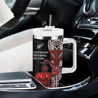 Toitu Te Reo Maori Toitu Te Whenua Toitu Te Tiriti Tumbler With Handle Maori Warrior LT01 - Polynesian Pride