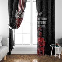 Toitu Te Reo Maori Toitu Te Whenua Toitu Te Tiriti Window Curtain Maori Warrior New Zealand LT01 - Polynesian Pride