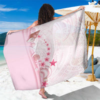 Pink Plumeria Sea Shell Sarong Starfish Polynesian Pattern - Polynesian Pride