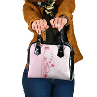 Pink Plumeria Sea Shell Shoulder Handbag Starfish Polynesian Pattern - Polynesian Pride