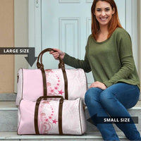 Pink Plumeria Sea Shell Travel Bag Starfish Polynesian Pattern - Polynesian Pride
