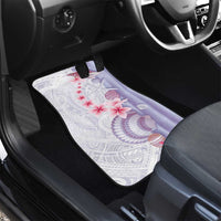 Purple Plumeria Sea Shell Car Mats Starfish Polynesian Pattern - Polynesian Pride