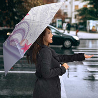 Purple Plumeria Sea Shell Umbrella Starfish Polynesian Pattern - Polynesian Pride