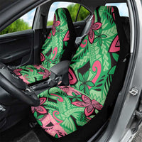 Plumeria Polynesian Pattern Car Seat Cover Unique Fantasy Green Pink LT01 - Polynesian Pride