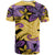 Plumeria Polynesian Pattern T Shirt Unique Fantasy Yellow Purple