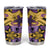 Plumeria Polynesian Pattern Tumbler Cup Unique Fantasy Yellow Purple