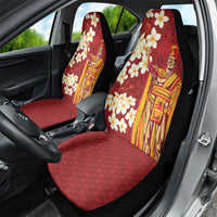Hawaii King Kamehameha Car Seat Cover Plumeria Lauhala Pattern