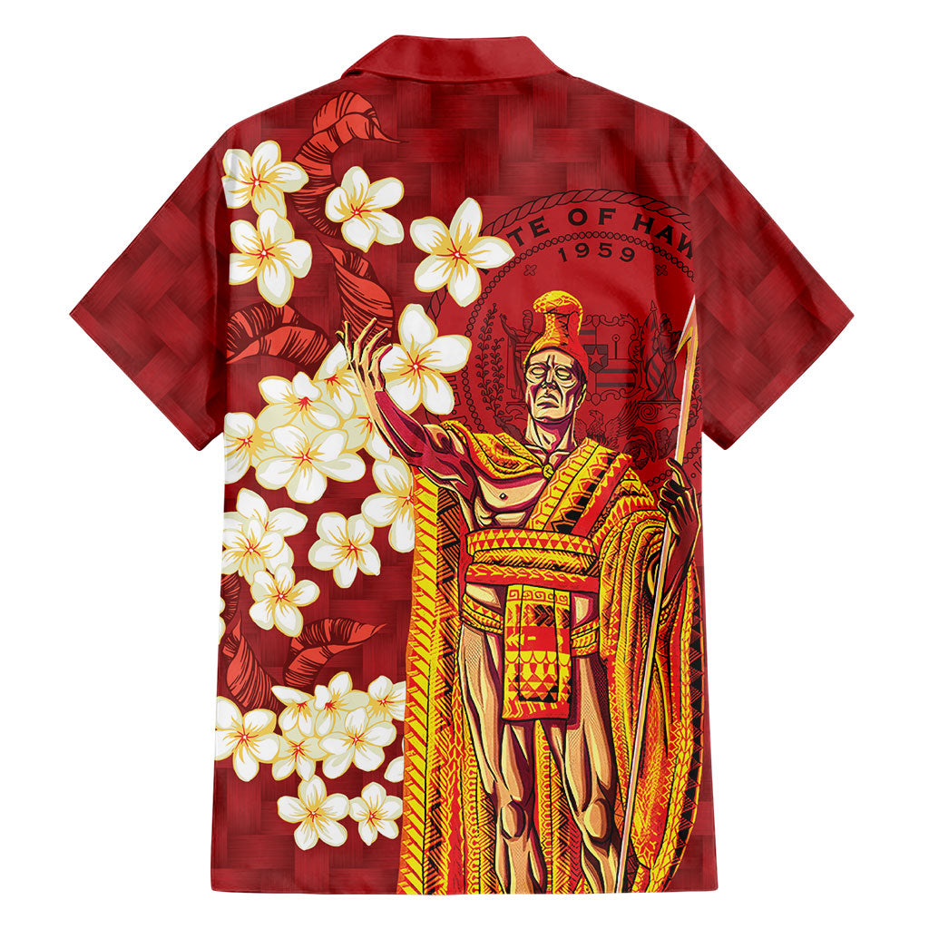 Hawaii King Kamehameha Family Matching Summer Maxi Dress and Hawaiian Shirt Plumeria Lauhala Pattern LT01 - Polynesian Pride