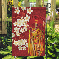 Hawaii King Kamehameha Garden Flag Plumeria Lauhala Pattern