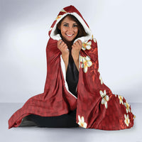 Hawaii King Kamehameha Hooded Blanket Plumeria Lauhala Pattern