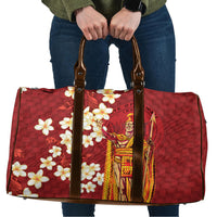 Hawaii King Kamehameha Travel Bag Plumeria Lauhala Pattern