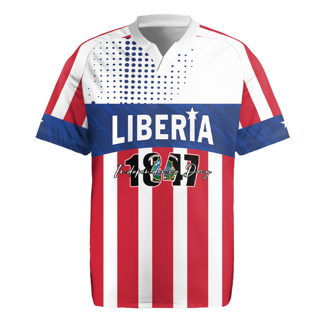 Personalized Liberia 1847 Rugby Jersey Happy Independence Day LT01 Multicolor - Polynesian Pride