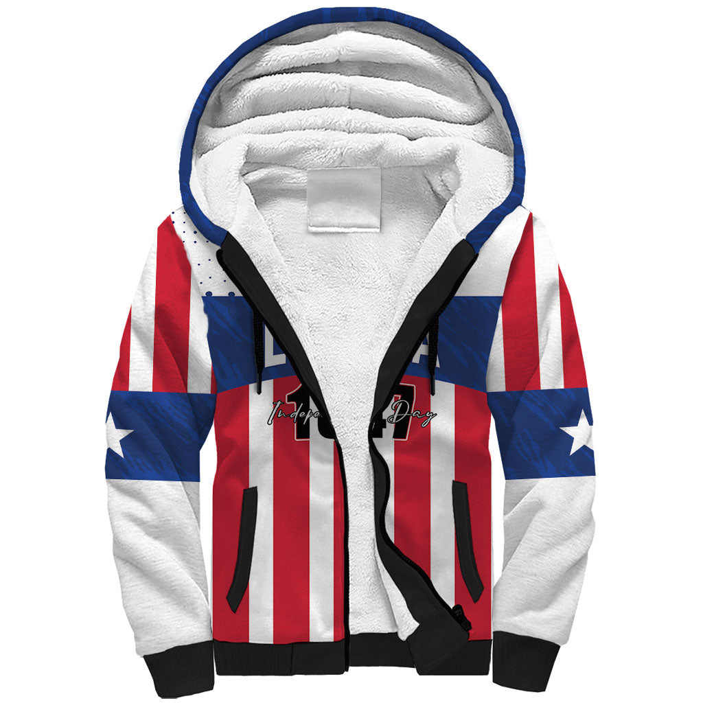 Personalized Liberia 1847 Sherpa Hoodie Happy Independence Day LT01 Unisex Multicolor - Polynesian Pride