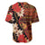 Hawaii Christmas Poinsettia Lei Baseball Jersey Tapa Pattern - Polynesian Pride