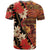 Hawaii Christmas Poinsettia Lei T Shirt Tapa Pattern - Polynesian Pride