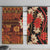 Hawaii Christmas Poinsettia Lei Window Curtain Tapa Pattern - Polynesian Pride