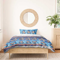 Hawaii Turtles Pattern Special Blue Bedding Set - Polynesian Pride
