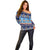 Hawaii Turtles Pattern Special Blue Off Shoulder Sweater - Polynesian Pride