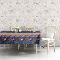 Hawaii Turtles Pattern Special Blue Tablecloth - Polynesian Pride