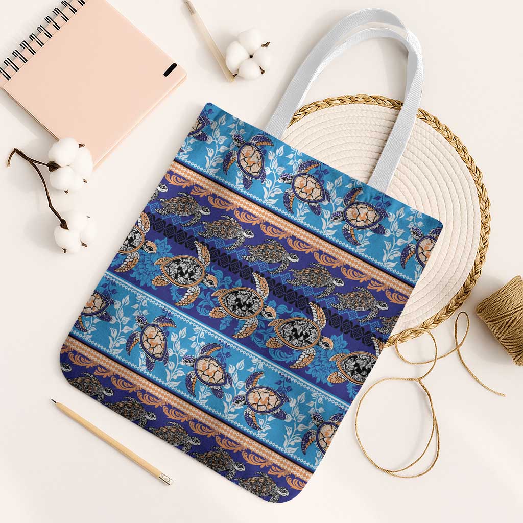 Hawaii Turtles Pattern Special Blue Tote Bag - Polynesian Pride