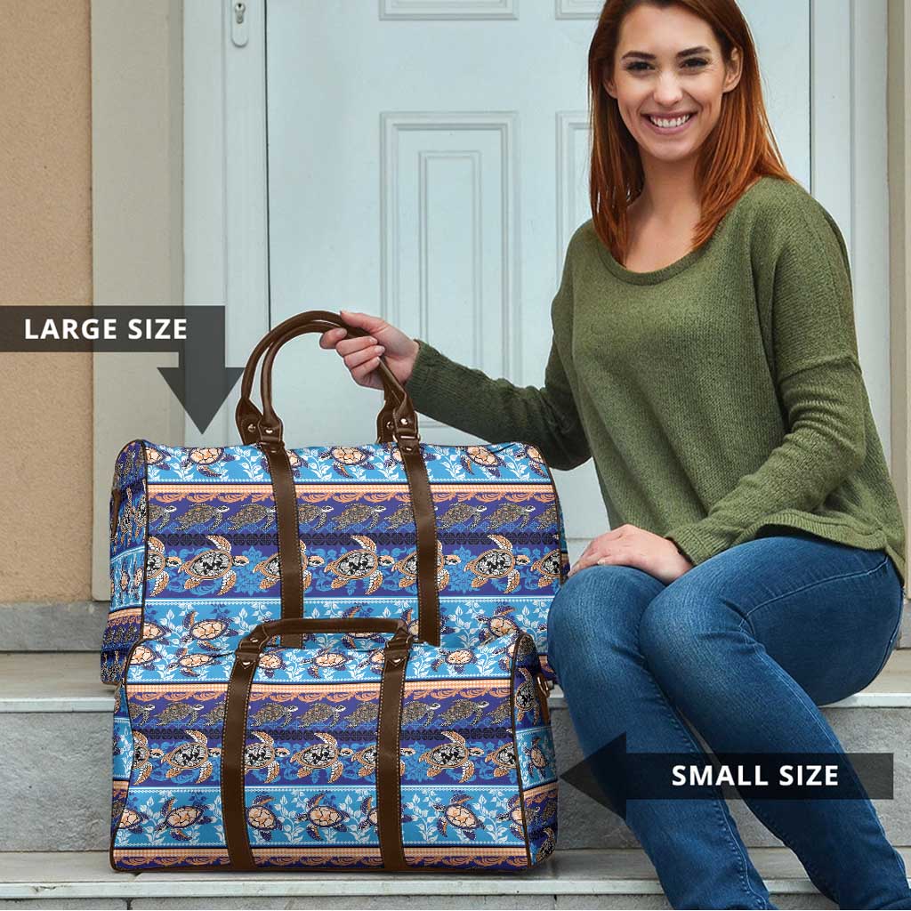 Hawaii Turtles Pattern Special Blue Travel Bag - Polynesian Pride