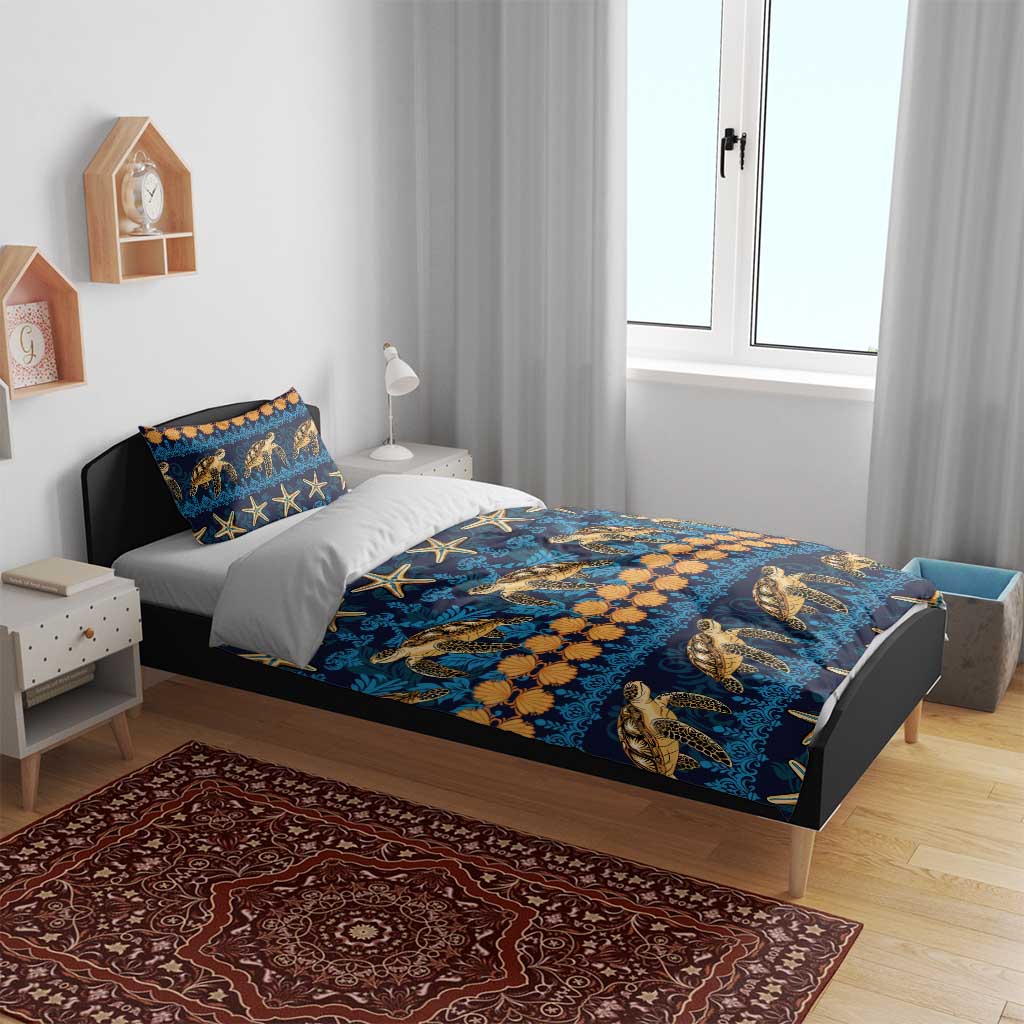 Hawaii Turtles Starfish Unique Pattern Bedding Set - Polynesian Pride