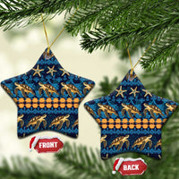 Hawaii Turtles Starfish Unique Pattern Ceramic Ornament - Polynesian Pride