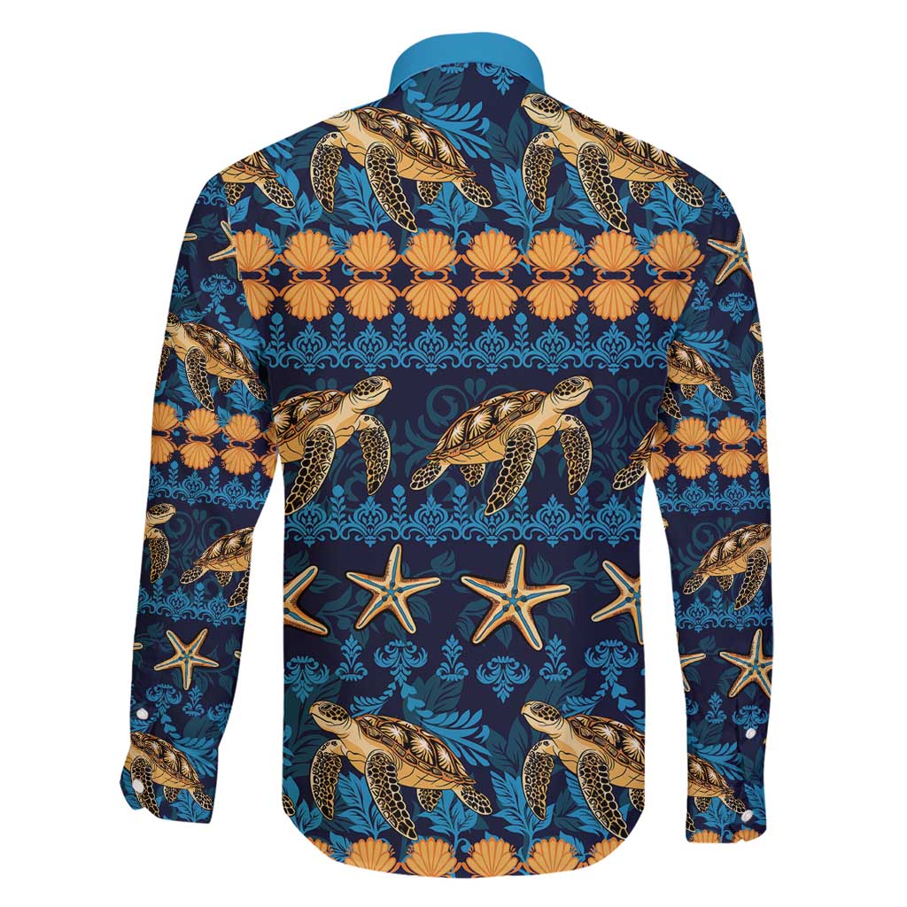 Hawaii Turtles Starfish Unique Pattern Family Matching Short Sleeve Bodycon Dress and Hawaiian Shirt LT01 - Polynesian Pride
